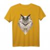 Maine Coon Low Poly T-Shirt für Damen, Herren & Kinder – Modernes Katzenliebhaber-Shirt, Perfekte Geschenkidee für Familie & Freunde