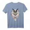 Maine Coon Low Poly T-Shirt für Damen, Herren & Kinder – Modernes Katzenliebhaber-Shirt, Perfekte Geschenkidee für Familie & Freunde