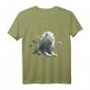 Weißer Löwe Blumen Kunst - Tier Motiv Zoo Löwe T-Shirt für Tierliebhaber & Naturfreunde