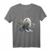 Weißer Löwe Blumen Kunst - Tier Motiv Zoo Löwe T-Shirt für Tierliebhaber & Naturfreunde