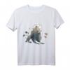 Weißer Löwe Blumen Kunst - Tier Motiv Zoo Löwe T-Shirt für Tierliebhaber & Naturfreunde