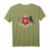 Isle Of Man Manx Flagge T-Shirt mit 3 Legs Of Man Wappen – Traditionelles Souvenir & Kulturerbe Kleidung