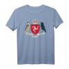 Isle Of Man Manx Flagge T-Shirt mit 3 Legs Of Man Wappen – Traditionelles Souvenir & Kulturerbe Kleidung