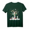Maltesischer Weihnachten auf Winterbaum Pyjamas T-Shirt - Lustiges Festtags-Shirt für Maltese-Liebhaber und Tierfreunde