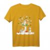 Maltesischer Weihnachten auf Winterbaum Pyjamas T-Shirt - Lustiges Festtags-Shirt für Maltese-Liebhaber und Tierfreunde