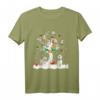 Maltesischer Weihnachten auf Winterbaum Pyjamas T-Shirt - Lustiges Festtags-Shirt für Maltese-Liebhaber und Tierfreunde