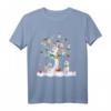 Maltesischer Weihnachten auf Winterbaum Pyjamas T-Shirt - Lustiges Festtags-Shirt für Maltese-Liebhaber und Tierfreunde