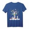 Maltesischer Weihnachten auf Winterbaum Pyjamas T-Shirt - Lustiges Festtags-Shirt für Maltese-Liebhaber und Tierfreunde