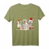 Lustiges Weihnachts-T-Shirt mit Weihnachtsmann, Rentier & Hundemotiv – Perfektes Geschenk für Familie, Freunde & Hundeliebhaber zu Weihnachten