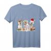 Lustiges Weihnachts-T-Shirt mit Weihnachtsmann, Rentier & Hundemotiv – Perfektes Geschenk für Familie, Freunde & Hundeliebhaber zu Weihnachten