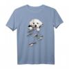 HapFrog Torn Paper Cute Gift T-Shirt – Klassisch geschnitten, doppelt genähter Saum, ideal als lustiges Geschenk