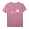 Hund Pferd - Never walk alone - Lustiges Tiermotive T-Shirt für Hundeliebhaberinnen und Pferdefans – Perfekt als Geschenk für Gassi-Partner