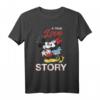 HapFrog Mickey & Minnie Mouse Valentinstag Love Grafik T-Shirt - Offiziell lizenziert, Disney Geschenk für Fans