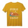 Schlafmütze Pyjama mit Faultier Motiv – Lustiges Chill Out Schlaf T-Shirt für Langschläfer & Nachteulen, perfektes Geschenk für Männer und Frauen