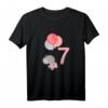 Kinder Geburtstagsshirt für Mädchen 7 Jahre – Süße Maus mit Luftballons & Zahl Sieben, Perfekt für den Geburtstag und die Feier