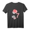 Kinder Geburtstagsshirt für Mädchen 7 Jahre – Süße Maus mit Luftballons & Zahl Sieben, Perfekt für den Geburtstag und die Feier