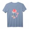 Kinder Geburtstagsshirt für Mädchen 7 Jahre – Süße Maus mit Luftballons & Zahl Sieben, Perfekt für den Geburtstag und die Feier