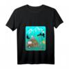 Fahrrad Camping Käse Mäuse T-Shirt mit V-Ausschnitt - Lustiges Outdoor T-Shirt für Radfahrer, Camper und Käse-Fans