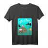 Fahrrad Camping Käse Mäuse T-Shirt mit V-Ausschnitt - Lustiges Outdoor T-Shirt für Radfahrer, Camper und Käse-Fans