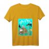 Fahrrad Camping Käse Mäuse T-Shirt mit V-Ausschnitt - Lustiges Outdoor T-Shirt für Radfahrer, Camper und Käse-Fans