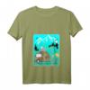 Fahrrad Camping Käse Mäuse T-Shirt mit V-Ausschnitt - Lustiges Outdoor T-Shirt für Radfahrer, Camper und Käse-Fans