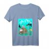 Fahrrad Camping Käse Mäuse T-Shirt mit V-Ausschnitt - Lustiges Outdoor T-Shirt für Radfahrer, Camper und Käse-Fans
