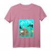 Fahrrad Camping Käse Mäuse T-Shirt mit V-Ausschnitt - Lustiges Outdoor T-Shirt für Radfahrer, Camper und Käse-Fans