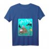 Fahrrad Camping Käse Mäuse T-Shirt mit V-Ausschnitt - Lustiges Outdoor T-Shirt für Radfahrer, Camper und Käse-Fans