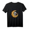 Maus im Käse Mond T-Shirt – Lustiges Cartoon Funshirt für Kinder, Damen & Herren als Nacht- und Geschenkidee
