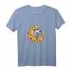 Maus im Käse Mond T-Shirt – Lustiges Cartoon Funshirt für Kinder, Damen & Herren als Nacht- und Geschenkidee
