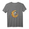 Maus im Käse Mond T-Shirt – Lustiges Cartoon Funshirt für Kinder, Damen & Herren als Nacht- und Geschenkidee