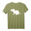 Weiße Maus T-Shirt für Tierliebhaber - Klassisch geschnitten, perfekt für Mäuse- und Rattenfans