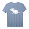 Weiße Maus T-Shirt für Tierliebhaber - Klassisch geschnitten, perfekt für Mäuse- und Rattenfans