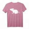 Weiße Maus T-Shirt für Tierliebhaber - Klassisch geschnitten, perfekt für Mäuse- und Rattenfans