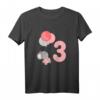 Kinder Geburtstagsshirt 3 Jahre Mädchen - Süße Maus mit Luftballons und Zahl Drei für Geburtstagsfeier & Geschenk