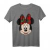 HapFrog Mickey And Friends Christmas Minnie Plaid Bow T-Shirt – Offiziell lizenzierte Disney Kleidung für Fans & Feierlichkeiten