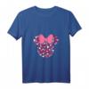 HapFrog Minnie Mouse Icon Pink Hearts Valentine's Day T-Shirt für Damen und Herren – Liebevolle Disney Paar- und Valentinstags-Shirts