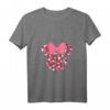 HapFrog Minnie Mouse Icon Pink Hearts Valentine's Day T-Shirt für Damen und Herren – Liebevolle Disney Paar- und Valentinstags-Shirts
