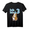 Kinder T-Shirt zum 3. Geburtstag mit Meerschweinchen - Ich Bin Drei Geschenk für kleine Jungen und Mädchen