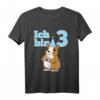 Kinder T-Shirt zum 3. Geburtstag mit Meerschweinchen - Ich Bin Drei Geschenk für kleine Jungen und Mädchen
