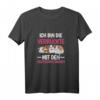 Ich Bin Die Verrückte Mit Den Meerschweinchen T-Shirt - Lustiges Tierliebhaber-Shirt für Meerschweinchen Mamas & Tierfreunde