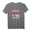 Ich Bin Die Verrückte Mit Den Meerschweinchen T-Shirt - Lustiges Tierliebhaber-Shirt für Meerschweinchen Mamas & Tierfreunde