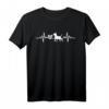 Bullterrier Herzschlag T-Shirt – Klassisches Hundemotiv mit doppeltem Saum für Tierliebhaber