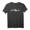 Bullterrier Herzschlag T-Shirt – Klassisches Hundemotiv mit doppeltem Saum für Tierliebhaber
