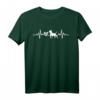 Bullterrier Herzschlag T-Shirt – Klassisches Hundemotiv mit doppeltem Saum für Tierliebhaber