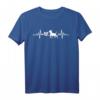 Bullterrier Herzschlag T-Shirt – Klassisches Hundemotiv mit doppeltem Saum für Tierliebhaber