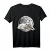 Wolf Motiv Vollmond T-Shirt mit Rudel und Mond - Tier-Design für Wolf- und Naturfreunde