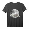 Wolf Motiv Vollmond T-Shirt mit Rudel und Mond - Tier-Design für Wolf- und Naturfreunde
