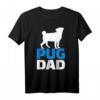 Herren Mops Papa T-Shirt - Klassisch geschnitten, doppelt genähter Saum, ideal für Hundebesitzer und Papas