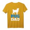 Herren Mops Papa T-Shirt - Klassisch geschnitten, doppelt genähter Saum, ideal für Hundebesitzer und Papas